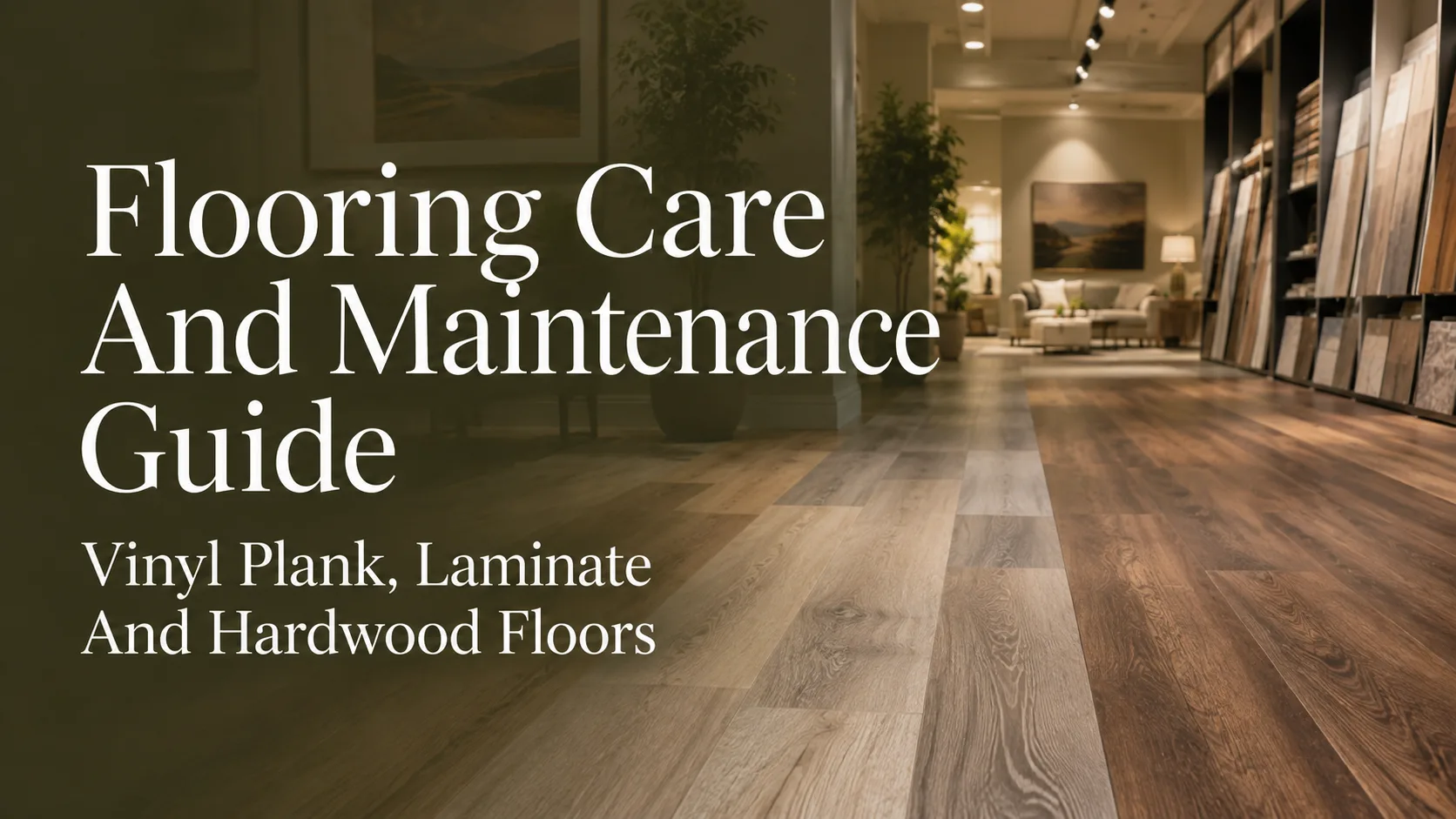 Flooring Care and maintenance guide for vinyl plank, laminate and hardwood floors.